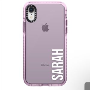 CASETIFY Customized Ultra Impact Case in Sheet-Purple with the name Sarah on it